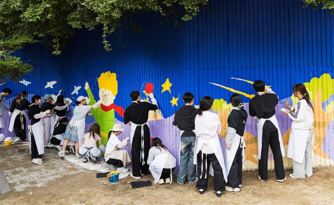 KT&G복지재단, '제66차 아름드리 꿈그림' 벽화 그리기 봉사활동 진행