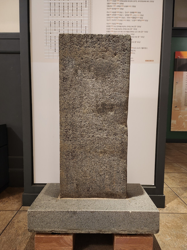 '대구 영시 화재 의연비' 대구시 문화유산자료 지정